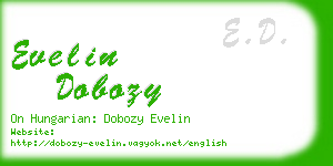 evelin dobozy business card